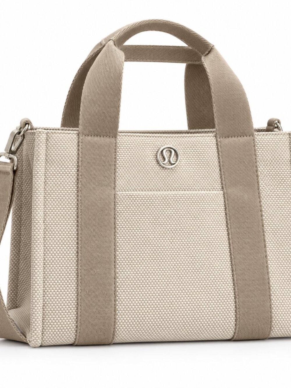 NWT Lululemon Two-Tone Canvas Mini Tote 4.5L Mojave Tan Light Ivory